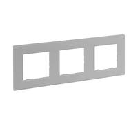 Marco 3 elementos Legrand 864373 serie Niloe Step Aluminio