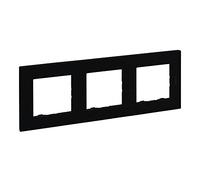 Marco 3 elementos Legrand 864573 serie Niloe Step Negro Mate