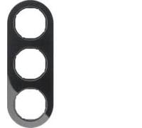 Marco 3 elementosBerker By Hager 10132045serieR.Classic Negro Brillo