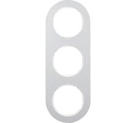 Marco 3 elementosBerker By Hager 10132074serieR.Classic Aluminio/blanco