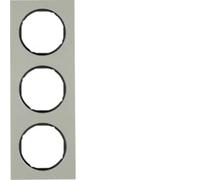 Marco 3 elementosBerker By Hager 10132204serieR3 Acero Negro