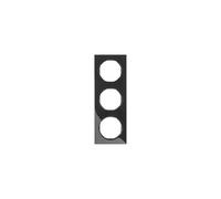 Marco 3 elementosBerker By Hager 10132245 serieR3 Negro Brillo