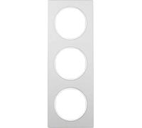Marco 3 elementosBerker By Hager 10132274 serieR3 Aluminio Blanco