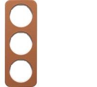 Marco 3 elementosBerker By Hager 10132369serieR1 Piel/Blanco