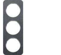 Marco 3 elementosBerker By Hager 10132389 serieR1 Pizarra Blanco Brillo