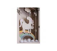 Marco 3D de madera - Rayher - Unicornio - 20x30x6.5 cm - Kit creativo para ensamblar - Mixto infantil