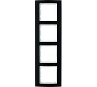 Marco 4 elementos Berker By Hager B3 10143025 Negro/Blanco