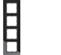 Marco 4 elementos Berker By Hager B7 10146616 Cristal antracita