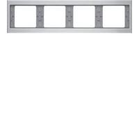 Marco 4 elementos Hager By Berker K5 13837003 Aluminio
