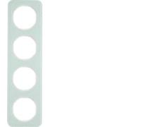 Marco 4 elementosBerker By Hager 10142109 serieR1 Cristal Blanco