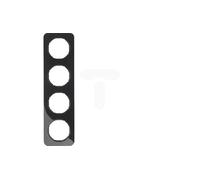 Marco 4 elementosBerker By Hager 10142145 serieR1 Negro Brillo