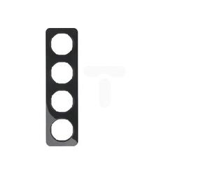 Marco 4 elementosBerker By Hager 10142145 serieR1 Negro Brillo