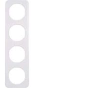 Marco 4 elementosBerker By Hager 10142189 serieR1 Blanco Brillo