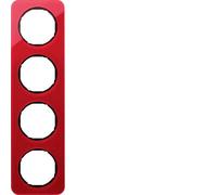 Marco 4 elementosBerker By Hager 10142344serieR1 Rojo/Negro