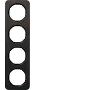 Marco 4 elementosBerker By Hager 10142354serieR1 Madera/Negro
