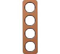Marco 4 elementosBerker By Hager 10142364serieR1 Piel/Negro