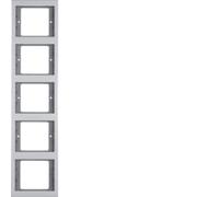 Marco 5 elementos Hager By Berker K5 13537003 Aluminio