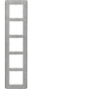 Marco 5 elementos Hager By Berker Q7 10156083Aluminio Inox Cepillado
