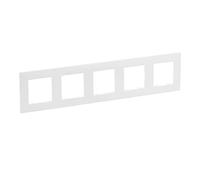 Marco 5 elementos Legrand 864175 serie Niloe Step Blanco Mate