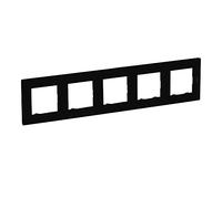 Marco 5 elementos Legrand 864575 serie Niloe Step Negro Mate