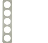 Marco 5 elementosBerker By Hager 10152114 serieR1 Acero Blanco