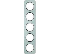 Marco 5 elementosBerker By Hager 10152184 serieR1 Aluminio Negro