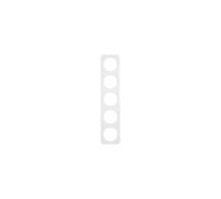 Marco 5 elementosBerker By Hager 10152189 serieR1 Blanco Brillo