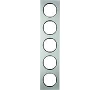 Marco 5 elementosBerker By Hager 10152204serieR3 Acero Negro