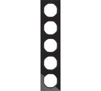 Marco 5 elementosBerker By Hager 10152216serieR3 Cristal Negro