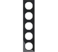 Marco 5 elementosBerker By Hager 10152245 serieR3 Negro Brillo