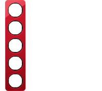 Marco 5 elementosBerker By Hager 10152344serieR1 Rojo/Negro