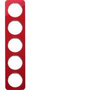 Marco 5 elementosBerker By Hager 10152349serieR1 Rojo/Blanco