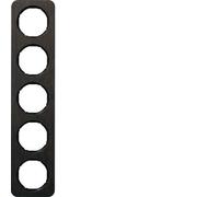 Marco 5 elementosBerker By Hager 10152354serieR1 Madera/Negro