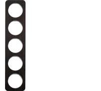 Marco 5 elementosBerker By Hager 10152359serieR1 Madera/Blanco