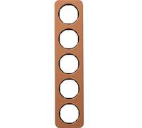 Marco 5 elementosBerker By Hager 10152364serieR1 Piel/Negro