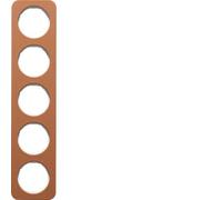Marco 5 elementosBerker By Hager 10152369serieR1 Piel/Blanco