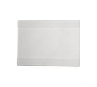 Marco acrílico transparente para montaje en pared con funcionalidad de etiqueta para identificación de productos minoristas y mensajes de marketing (A5 estilo horizontal)