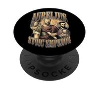 Marco Aurelio Filosofía Estoica Emperador Vintage Bootleg PopSockets PopGrip Adhesivo