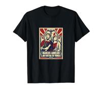 Marco Aurelio Y Faustina El Joven Camiseta gráfica económica, Hombre, Negro, S