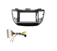 Marco Auto Radio Coche 9 ''para Hyundai para Tucson 2015-2017 Reproductor De Radio Coche Marco Panel Cable Estéreo Arnés Fascia para Cubierta Tablero