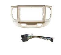 Marco autorradio Para Kia para Rio 2005-2011 | Cubierta dinar de las fascias radio estéreo del coche de 7/9 pulgadas(Frame-beige-B-cord)