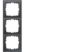 Hager Polo 4011334471417 Marco Cuadrado Triple Antracita 5310138996