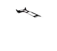 Marco Botón Coche Para Corvette Para C7 Para Z06 2014-19 ABS Estilo De Coche Control Central Portavasos Panel Marco Pegatina Autopartes(Negro)