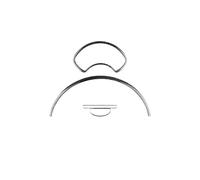 Marco Botón Radio Velocímetro Coche Fibra Carbono Embellecedor Adhesivo Para Mini Para Cooper Hardtop R56 Para Clubman R55 Para Convertible R57 Interior Coche Cubierta Panel(Black)