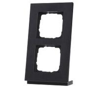 Marco cobertor aluminio doble, negro - Marco 2 veces negro 0212126 | Gira | 0212126 | Marcos embellecedores