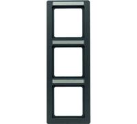 Marco con portaetiquetas 3E V, Q.1, antracita, aterciopelado