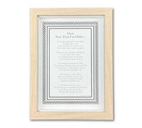 Marco con texto en inglés"Now That You're Frame", regalo, Para papá, Gris
