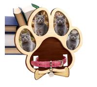 Marco conmemorativo para Perro, Bonito de Madera en Forma de Pata, Marco de Fotos para Mascotas, para Muerte, Duelo, Cachorro, Gato, pequeño, Mediano, Grande, Tumba de Raza