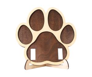 Marco conmemorativo para perros - Almacenamiento de recuerdos de fotos de madera | Marco de fotos conmemorativo de gato con forma de pata para recordar mascotas fallecidas regalo para Amiga dec