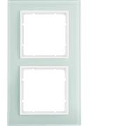 Berker - marco 2 elementos b7 cristal blanco polar Ref. 6512010002